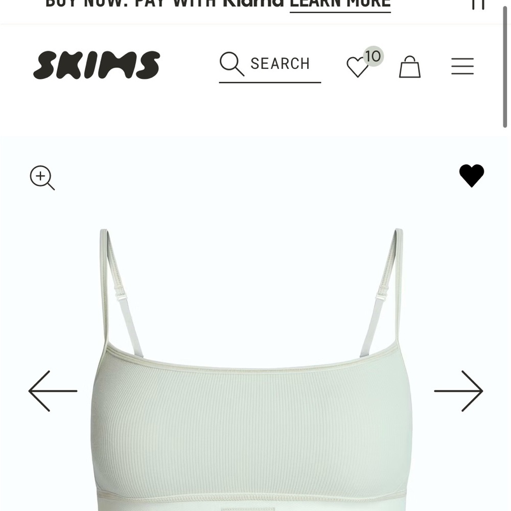 SKIMS Scoop Ribbed Bralette - Spearmint